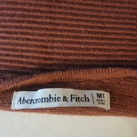 Abercrombie & Fitch Scuba Ribbed Dress | Red | Size Medium Tall - Picture 6 of 6